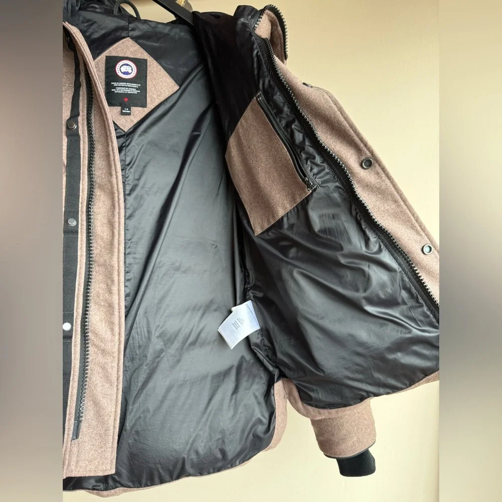 NWOT Canada Goose MacMillan Parka Wool Coat in Quicksand Melange Men's Sz L RARE - Picture 7 of 16